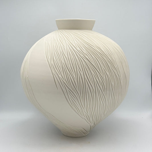 Carved Porcelain Vase - Jasmine Samuels Ceramics
