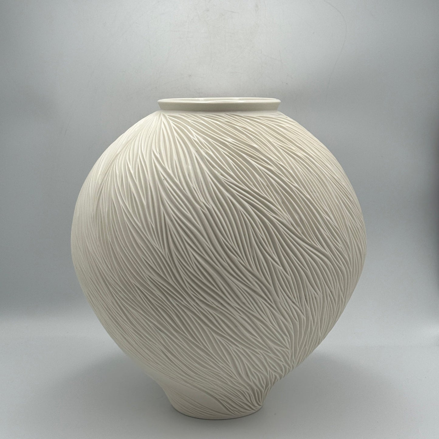 Carved Porcelain Vessel - Jasmine Samuels Ceramics