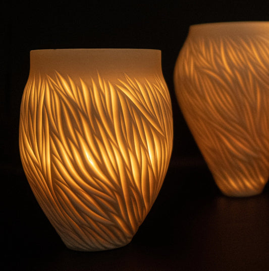 White Porcelain Vase II - Jasmine Samuels Ceramics