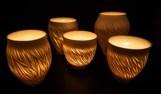 White Porcelain Vase X - Jasmine Samuels Ceramics