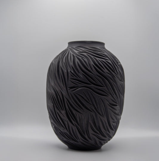 Black Porcelain Vase II - Jasmine Samuels Ceramics
