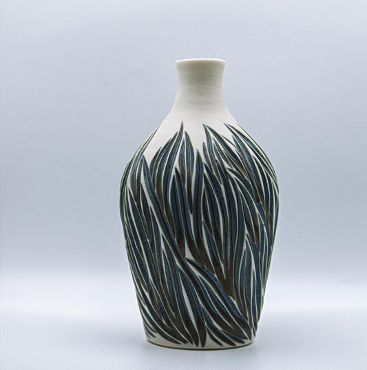 Blue Crystal Bottle I - Jasmine Samuels Ceramics