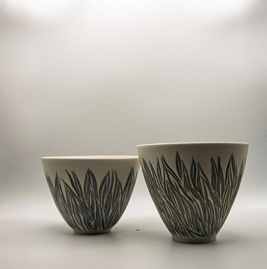 Blue Crystal Set of Bowls - Jasmine Samuels Ceramics