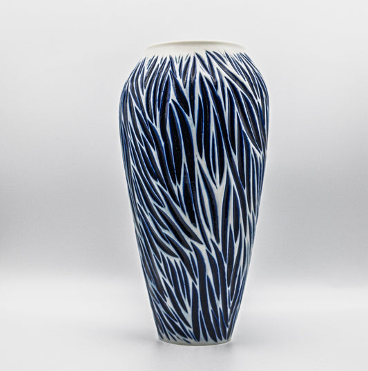 Blue Porcelain Vase I - Jasmine Samuels Ceramics
