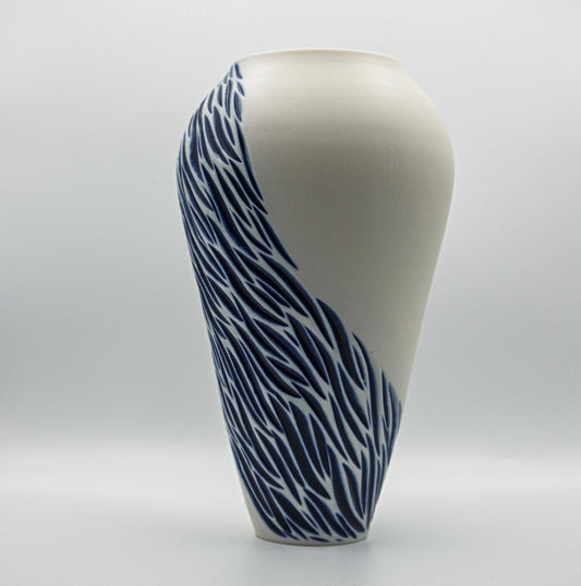 Blue & White Porcelain Vase - Jasmine Samuels Ceramics