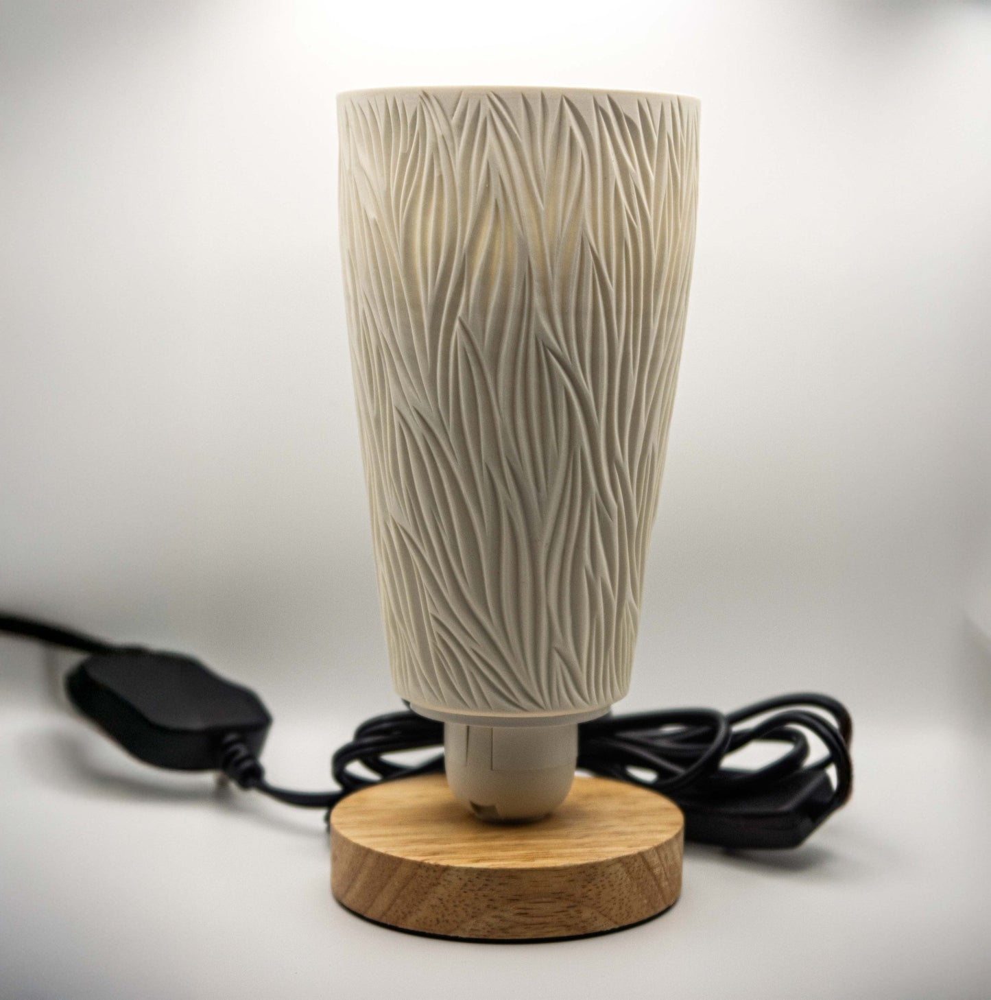 Carved Porcelain Lamp - Jasmine Samuels Ceramics