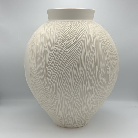 Carved Porcelain Vase - Jasmine Samuels Ceramics