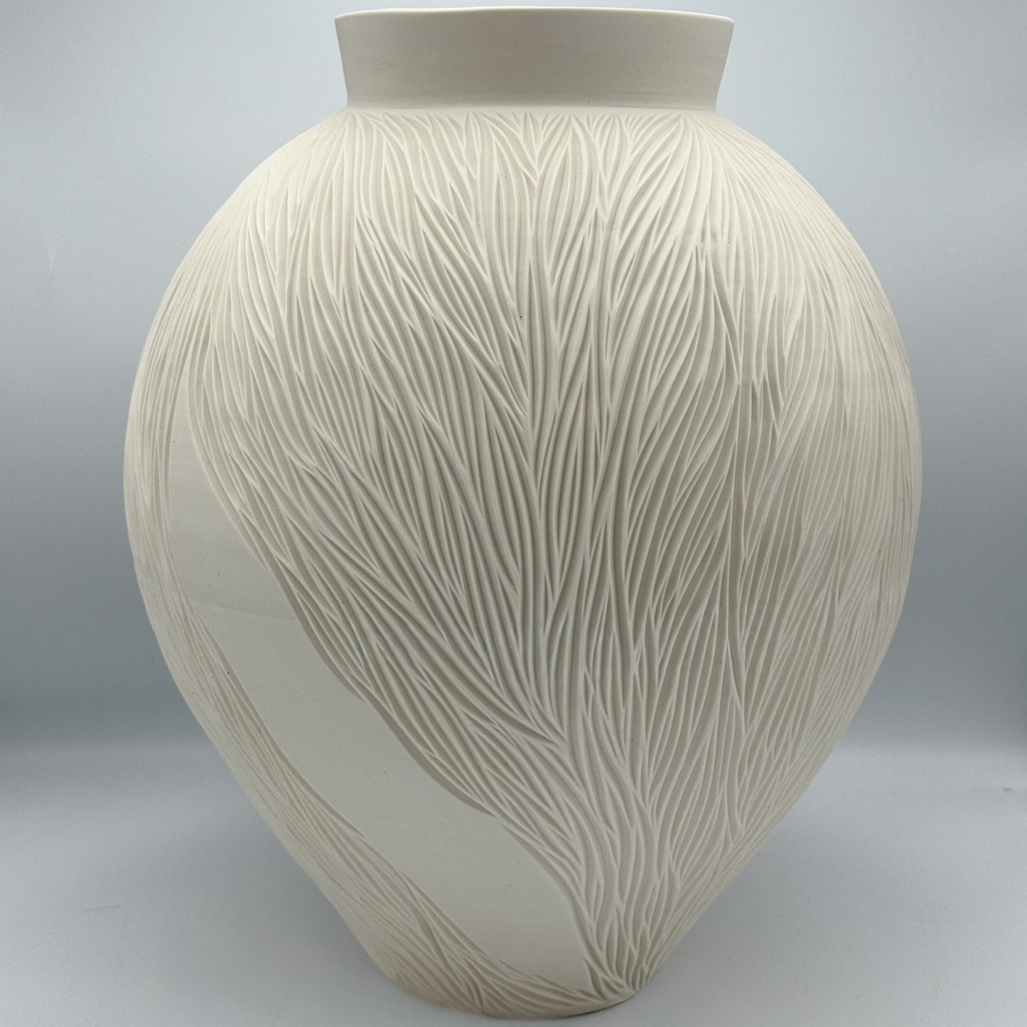 Carved Porcelain Vase - Jasmine Samuels Ceramics