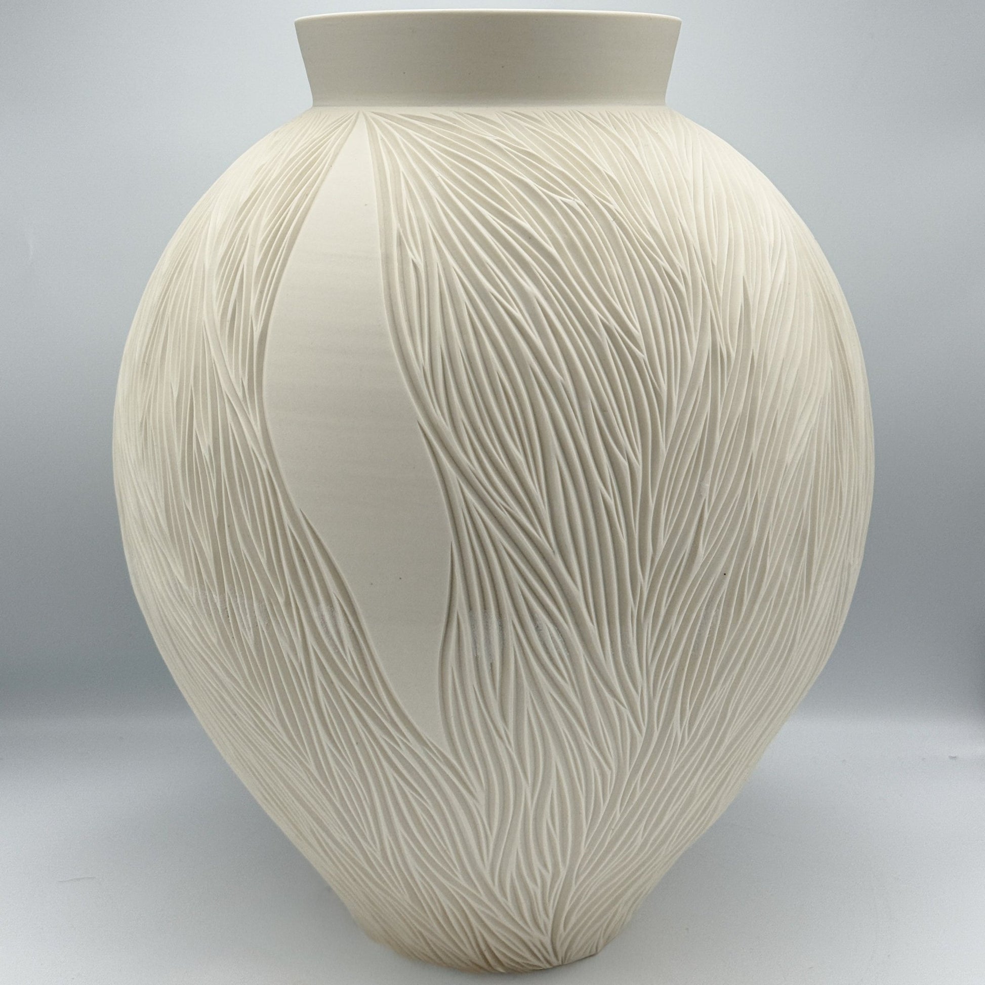 Carved Porcelain Vase - Jasmine Samuels Ceramics