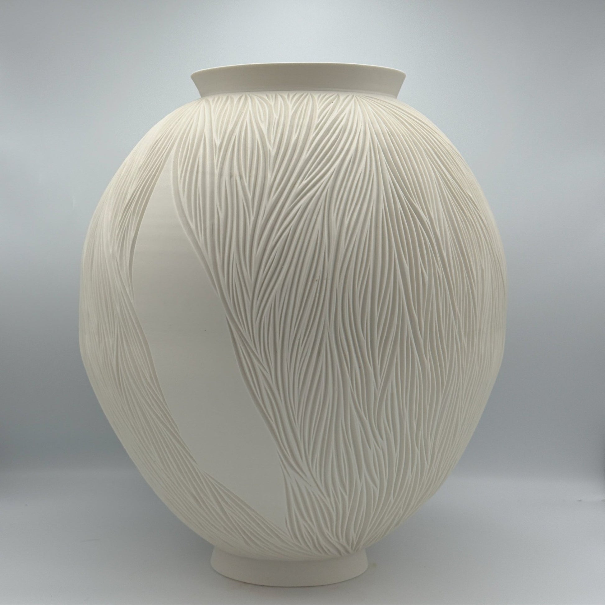 Carved Porcelain Vase - Jasmine Samuels Ceramics