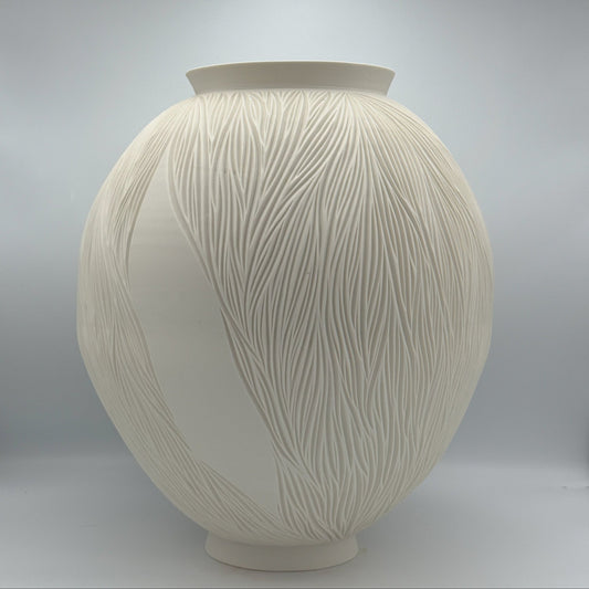 Carved Porcelain Vase - Jasmine Samuels Ceramics