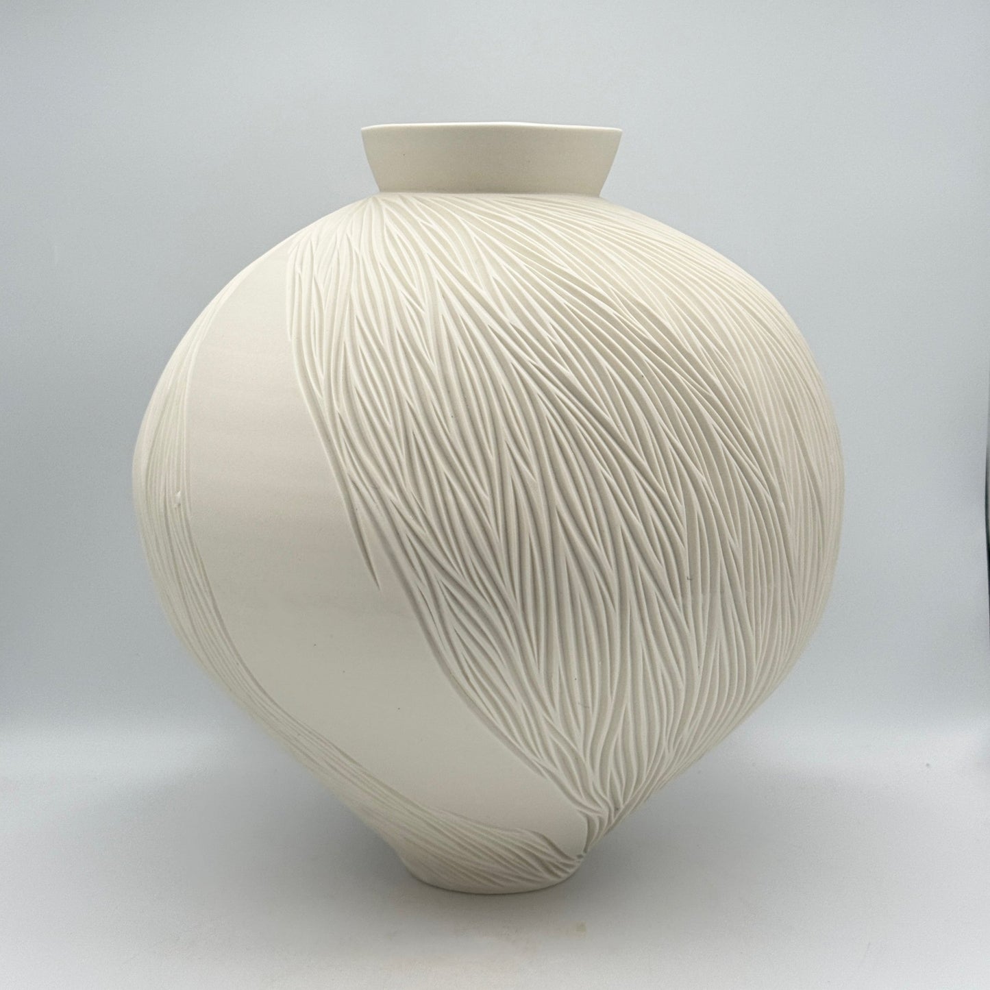 Carved Porcelain Vase - Jasmine Samuels Ceramics