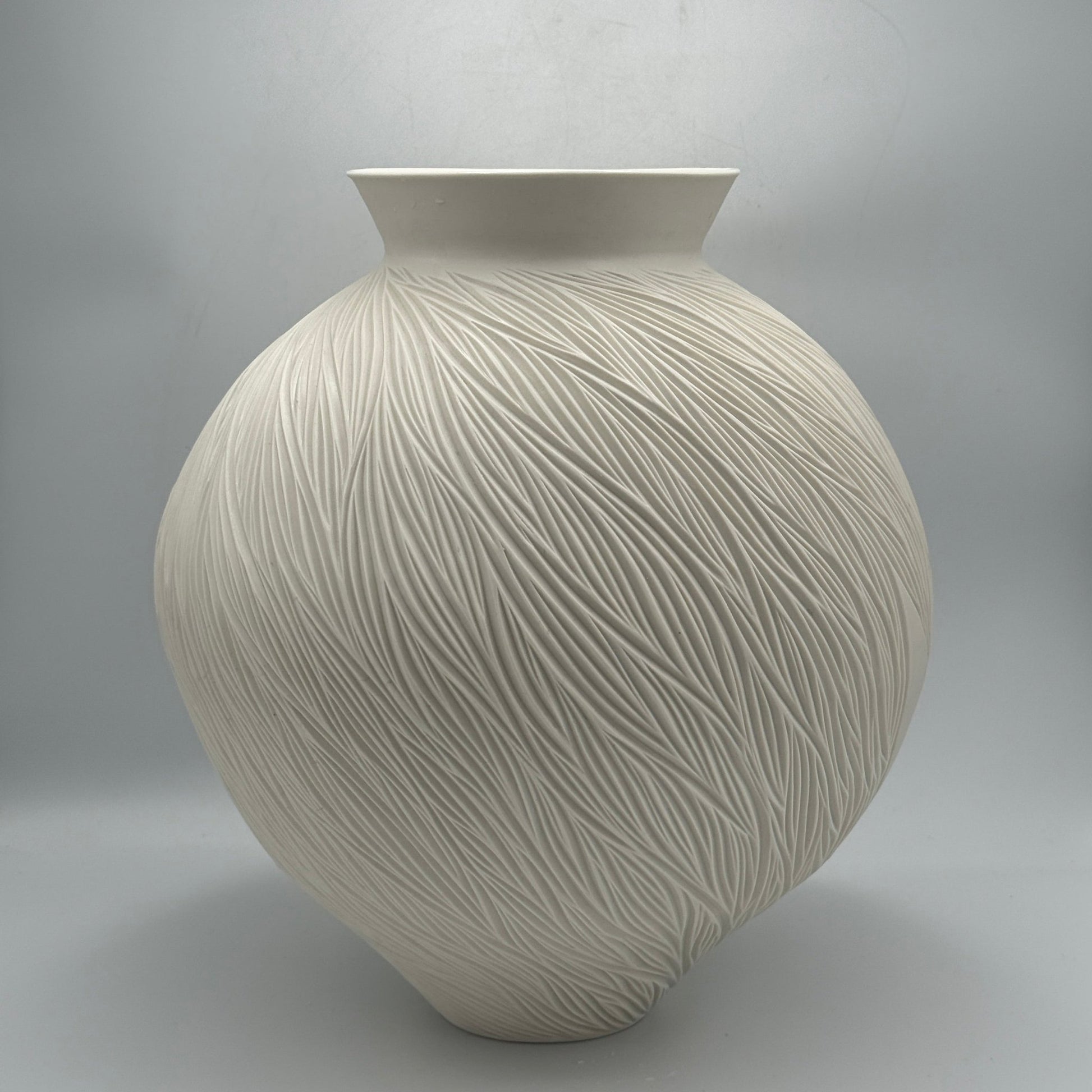 Carved Porcelain Vessel - Jasmine Samuels Ceramics
