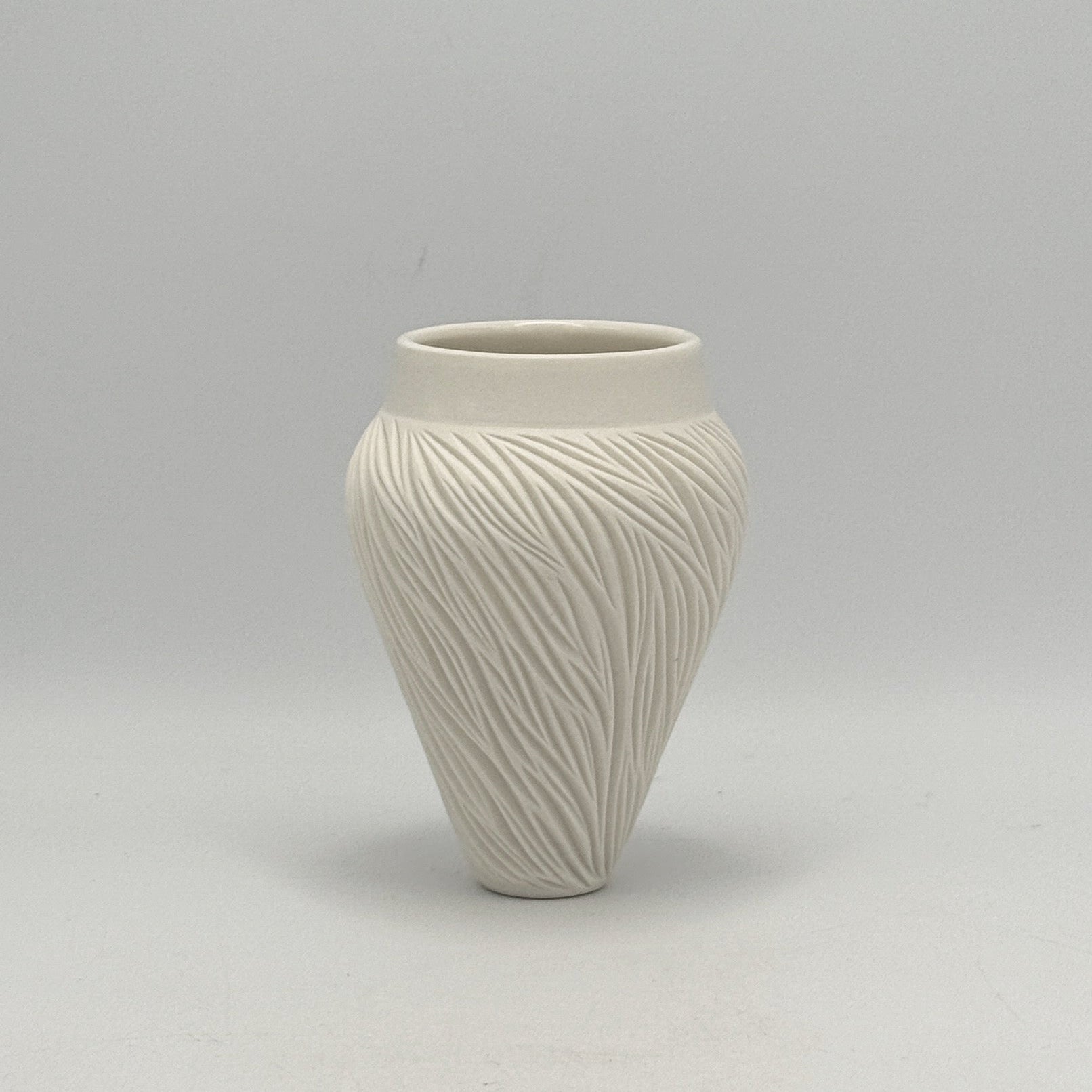 Carved Porcelain Vessel - Jasmine Samuels Ceramics