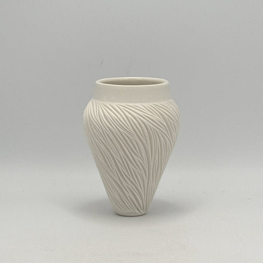 Carved Porcelain Vessel - Jasmine Samuels Ceramics