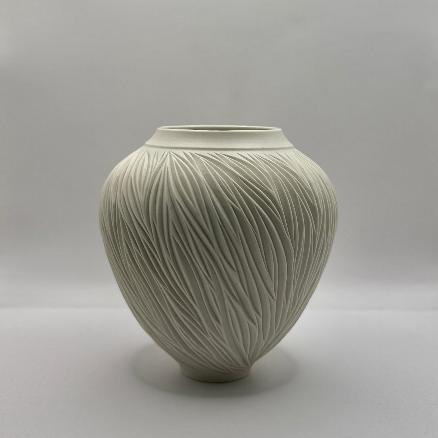 Carved Porcelain Vessel - Jasmine Samuels Ceramics