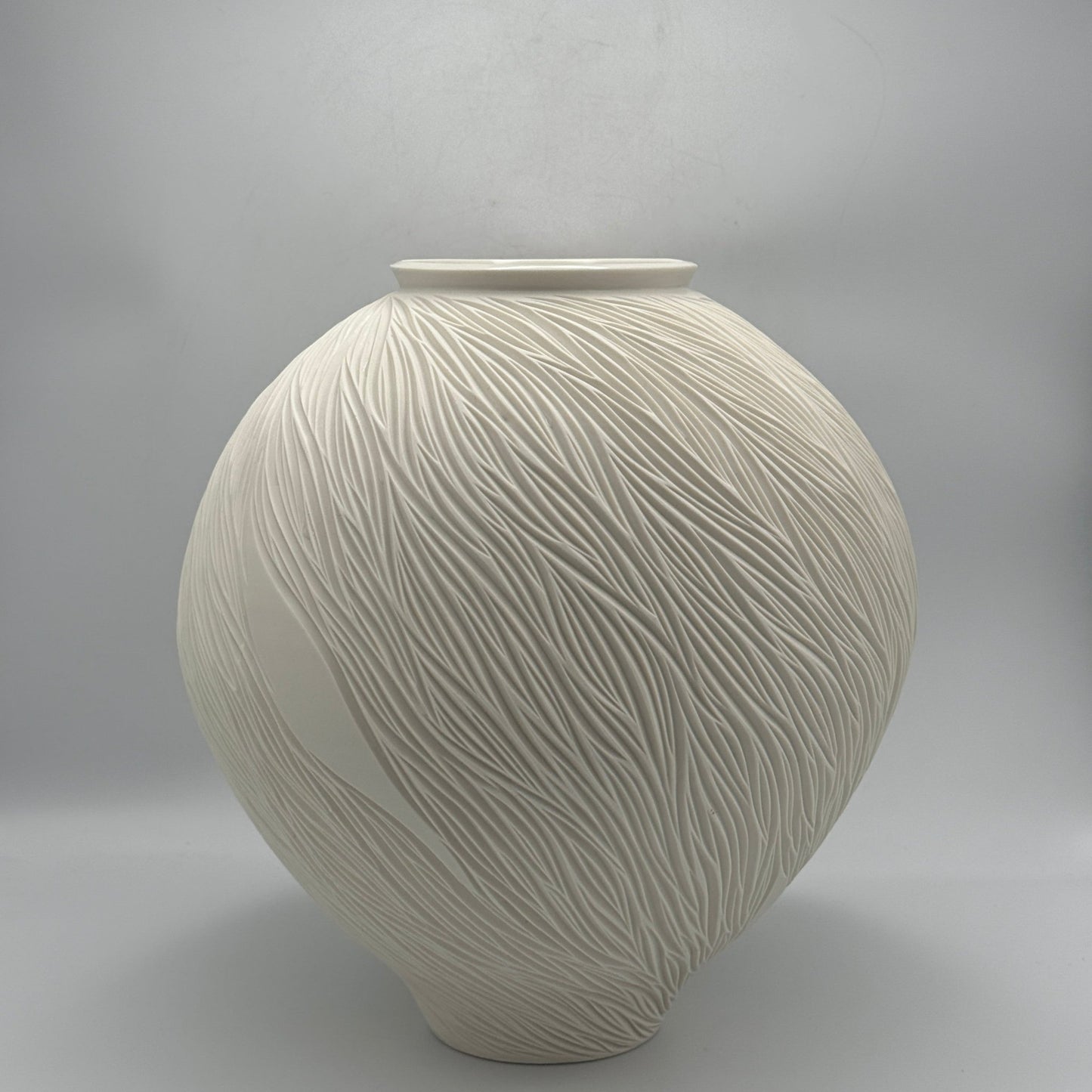 Carved Porcelain Vessel - Jasmine Samuels Ceramics