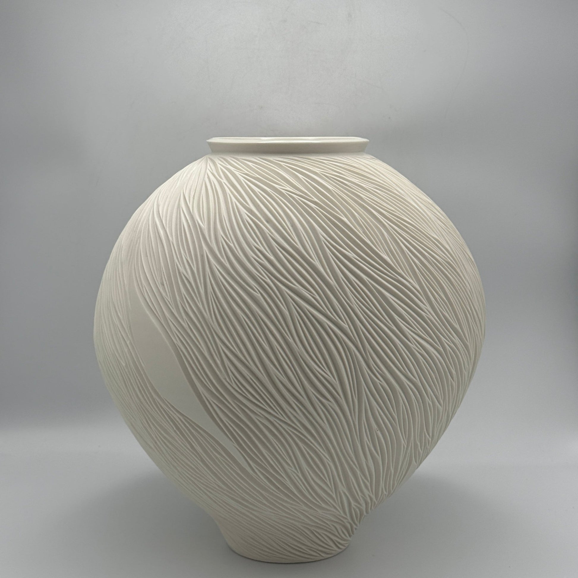 Carved Porcelain Vessel - Jasmine Samuels Ceramics