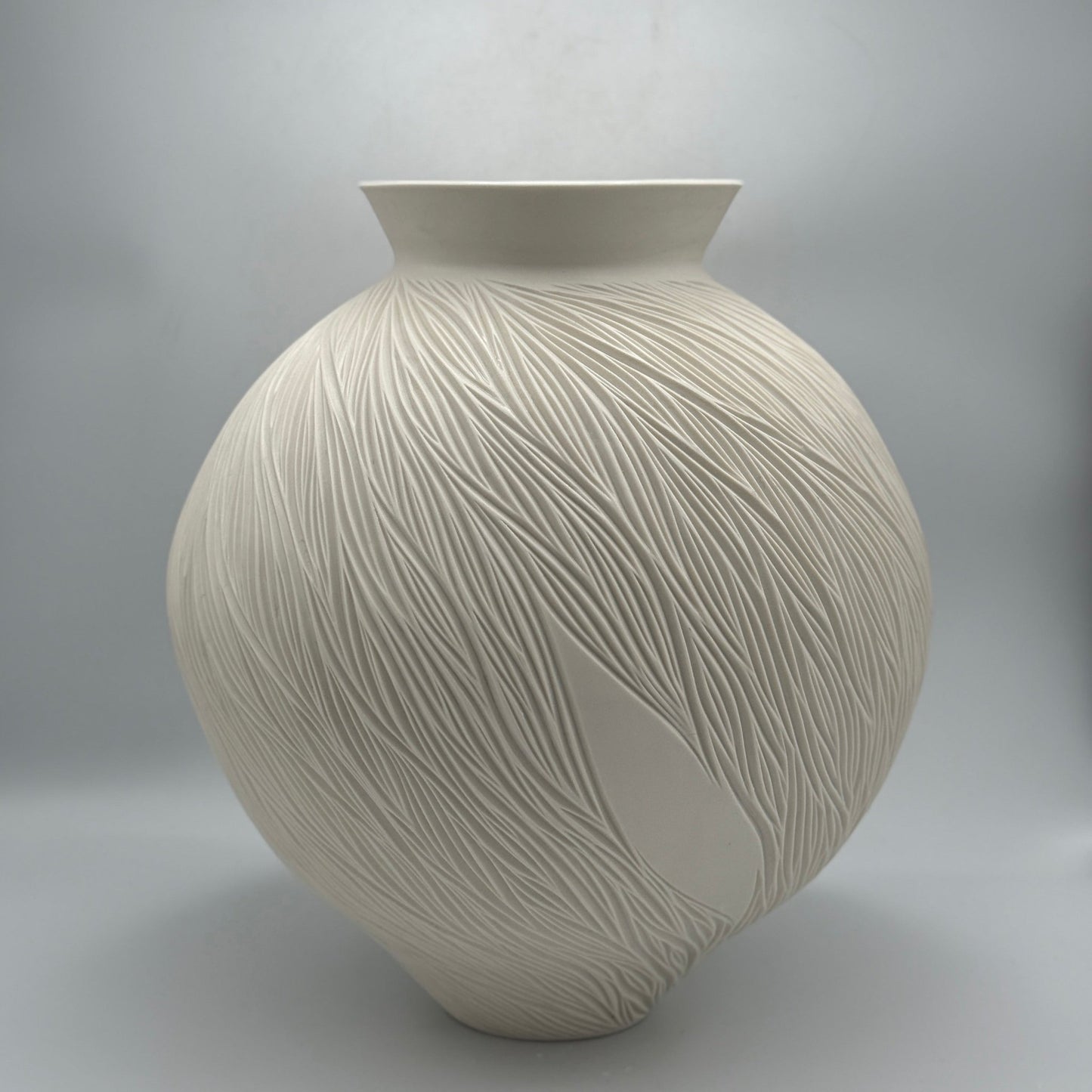 Carved Porcelain Vessel - Jasmine Samuels Ceramics