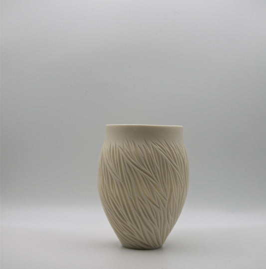 White Porcelain Vase X - Jasmine Samuels Ceramics